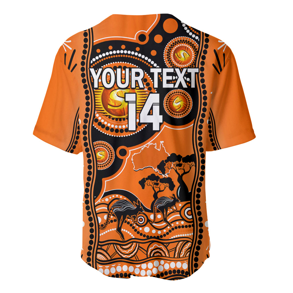 Custom Perth Scorchers Cricket Baseball Jersey Happy Australia Day Aboriginal Art - Vibe Hoodie Shop