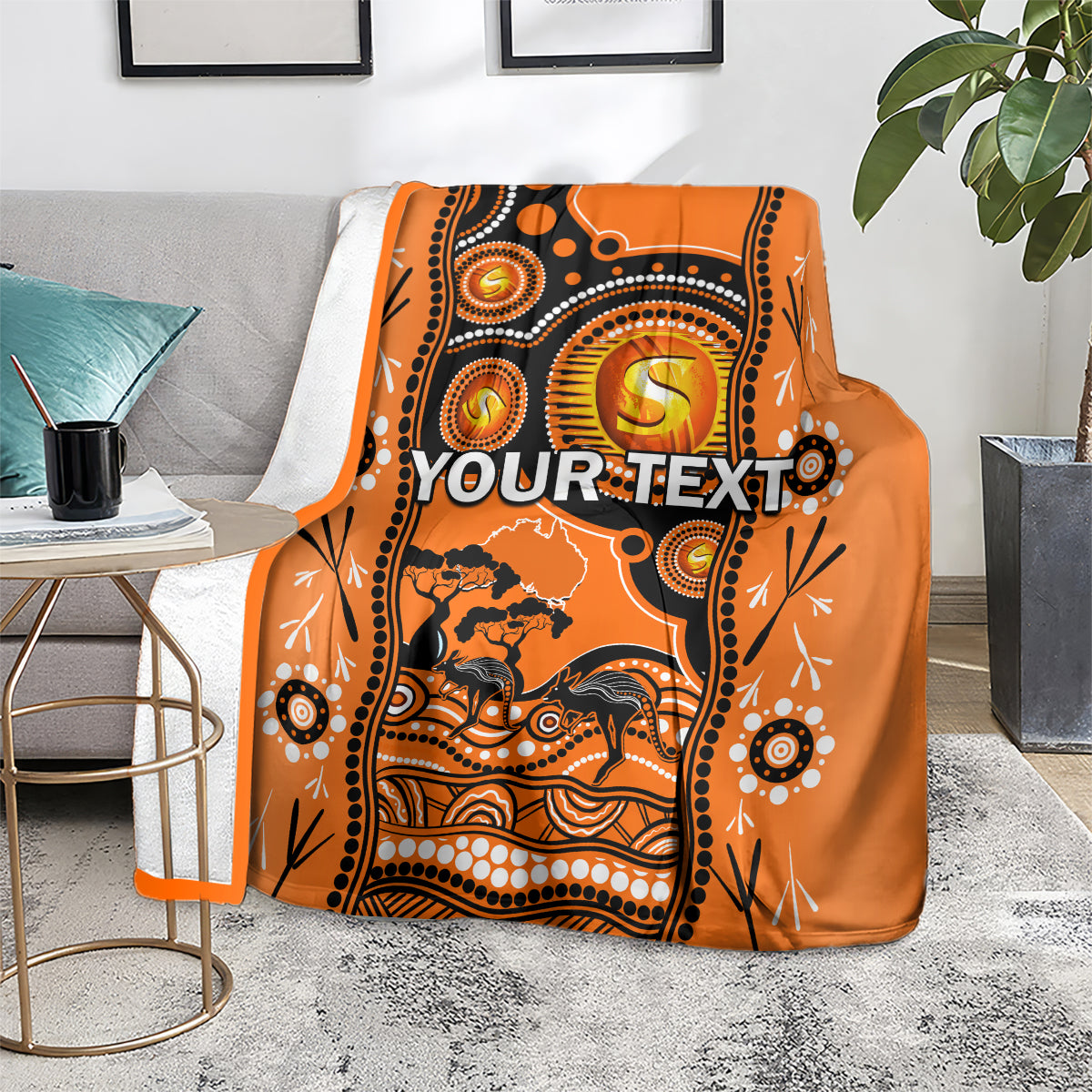 Custom Perth Scorchers Cricket Blanket Happy Australia Day Aboriginal Art - Vibe Hoodie Shop