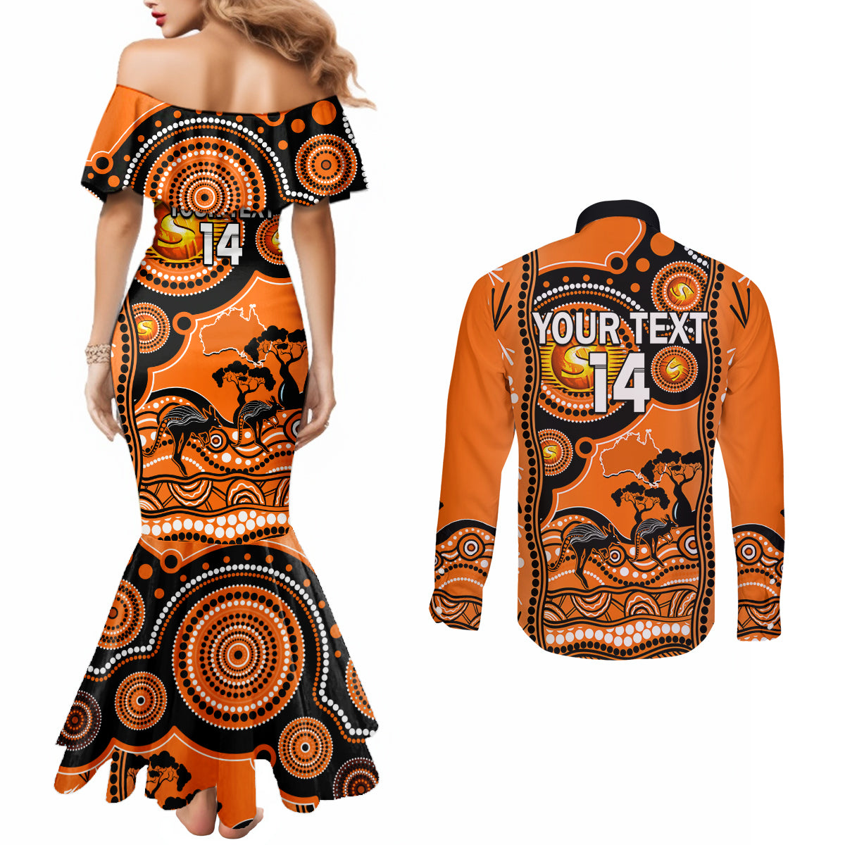 custom-perth-scorchers-cricket-couples-matching-mermaid-dress-and-long-sleeve-button-shirt-happy-australia-day-aboriginal-art