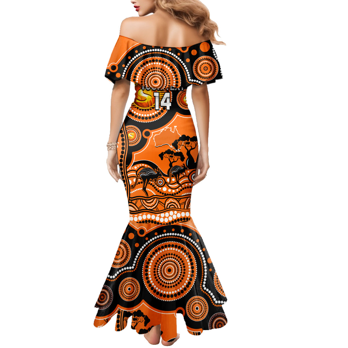 custom-perth-scorchers-cricket-family-matching-mermaid-dress-and-hawaiian-shirt-happy-australia-day-aboriginal-art