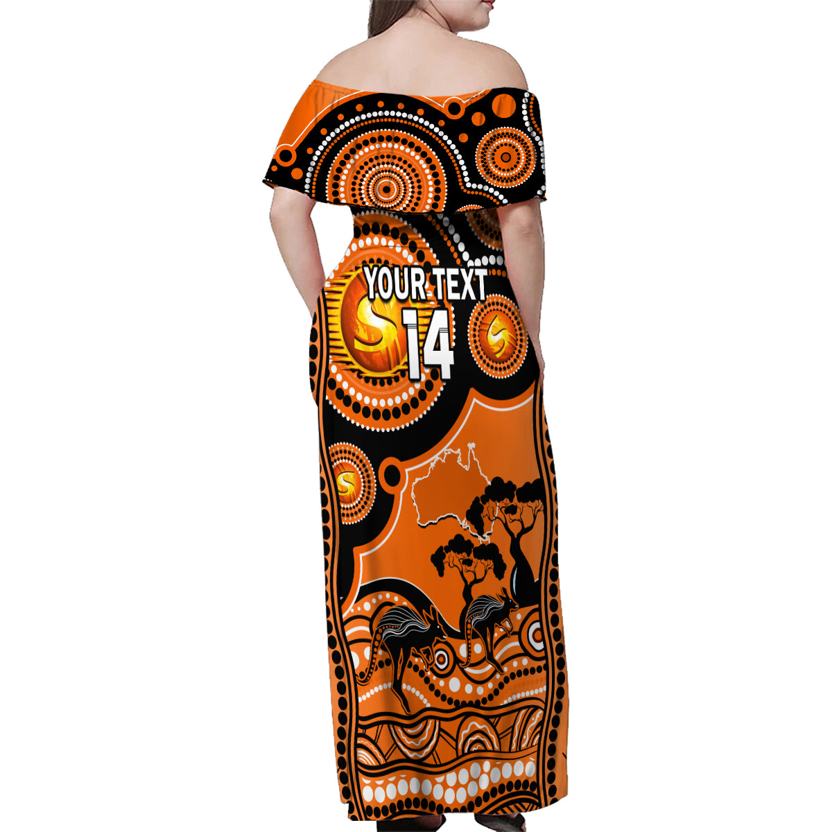 custom-perth-scorchers-cricket-family-matching-off-shoulder-maxi-dress-and-hawaiian-shirt-happy-australia-day-aboriginal-art