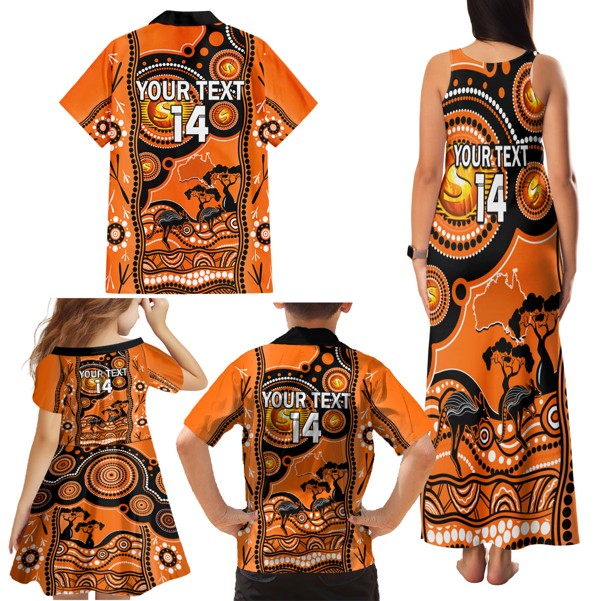 custom-perth-scorchers-cricket-family-matching-tank-maxi-dress-and-hawaiian-shirt-happy-australia-day-aboriginal-art