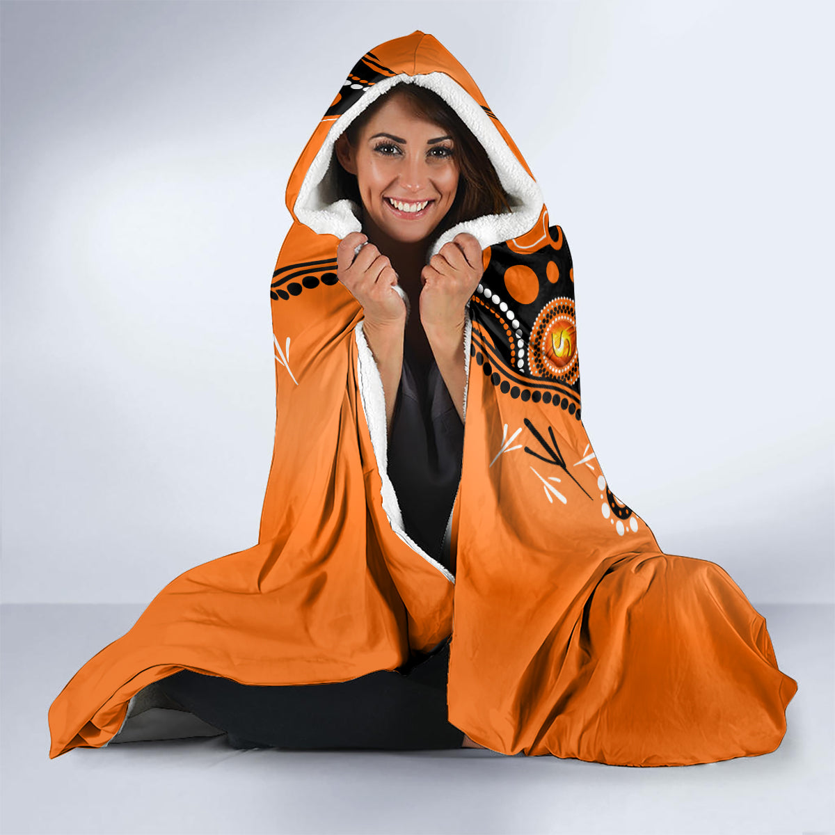 custom-perth-scorchers-cricket-hooded-blanket-happy-australia-day-aboriginal-art