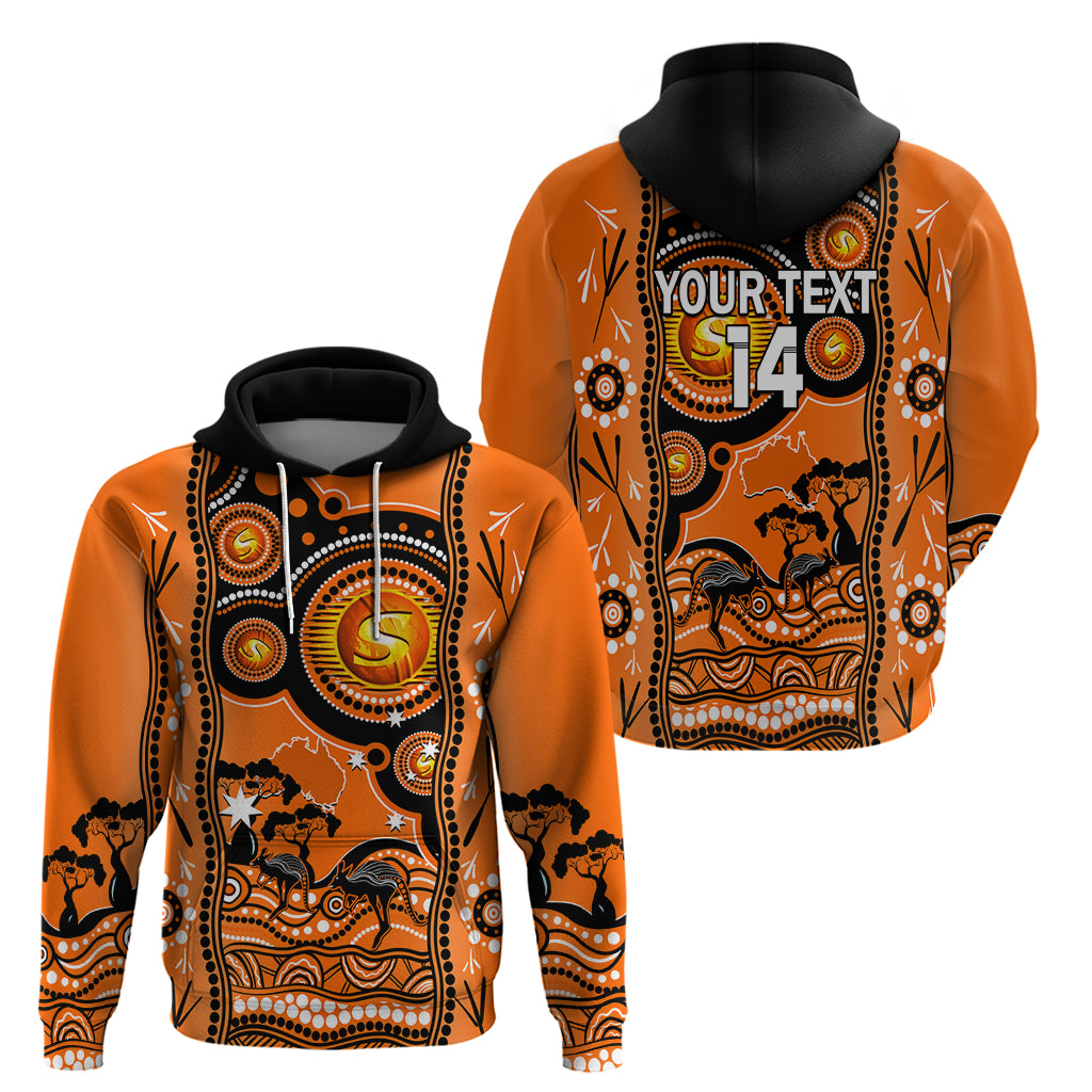 Custom Perth Scorchers Cricket Hoodie Happy Australia Day Aboriginal Art - Vibe Hoodie Shop