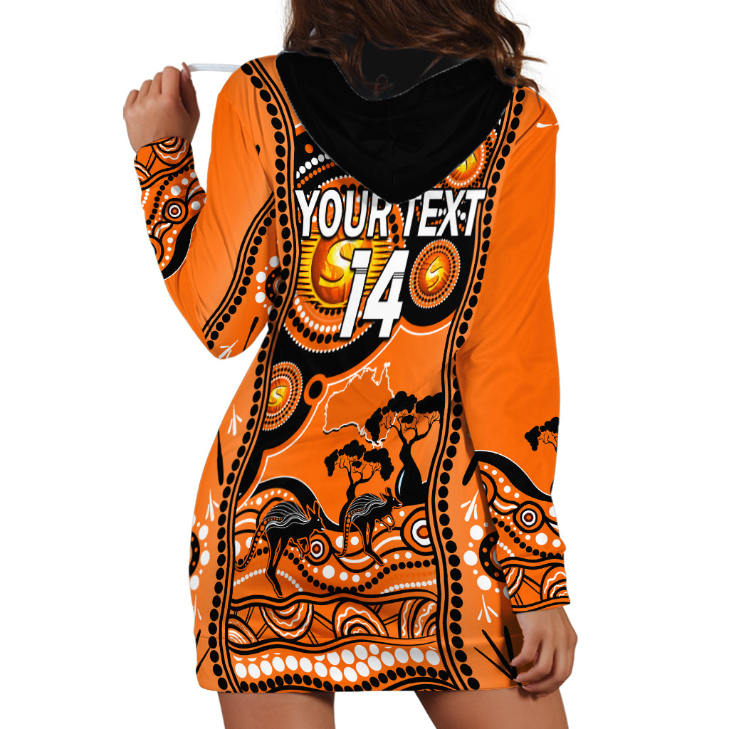 Custom Perth Scorchers Cricket Hoodie Dress Happy Australia Day Aboriginal Art - Vibe Hoodie Shop