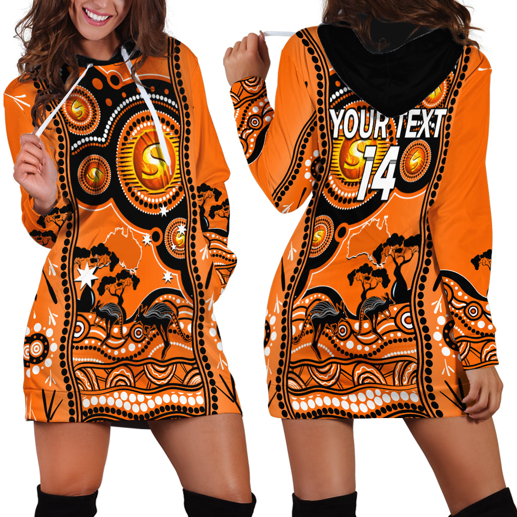 Custom Perth Scorchers Cricket Hoodie Dress Happy Australia Day Aboriginal Art - Vibe Hoodie Shop