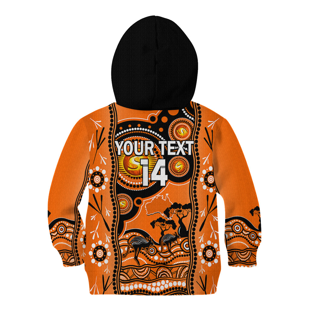 Custom Perth Scorchers Cricket Kid Hoodie Happy Australia Day Aboriginal Art - Vibe Hoodie Shop