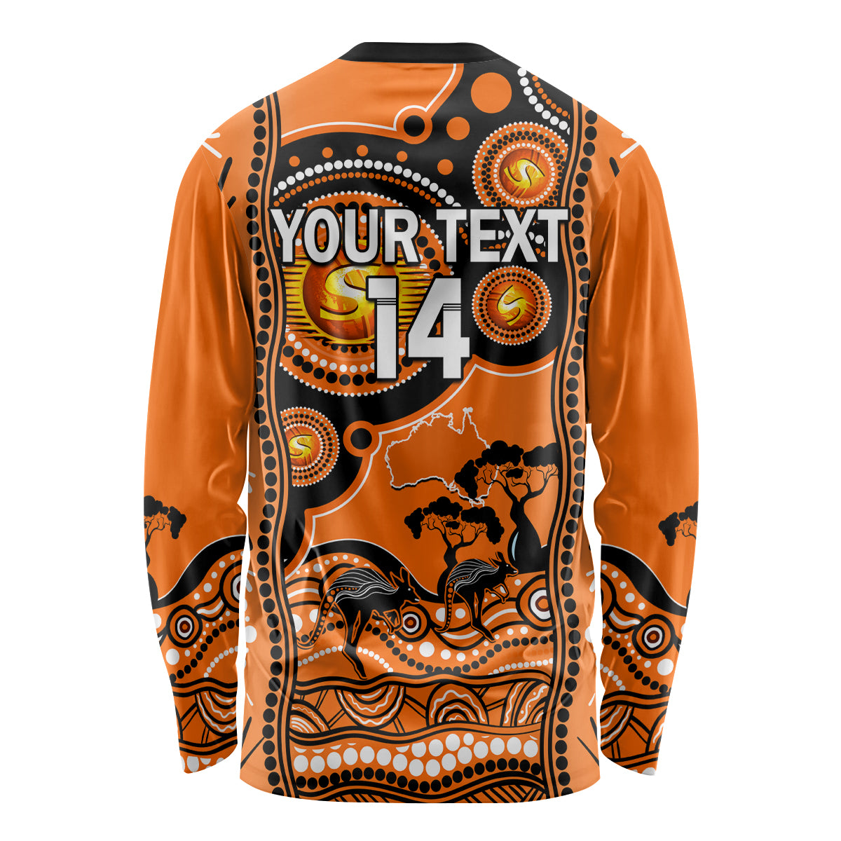 Custom Perth Scorchers Cricket Long Sleeve Shirt Happy Australia Day Aboriginal Art - Vibe Hoodie Shop