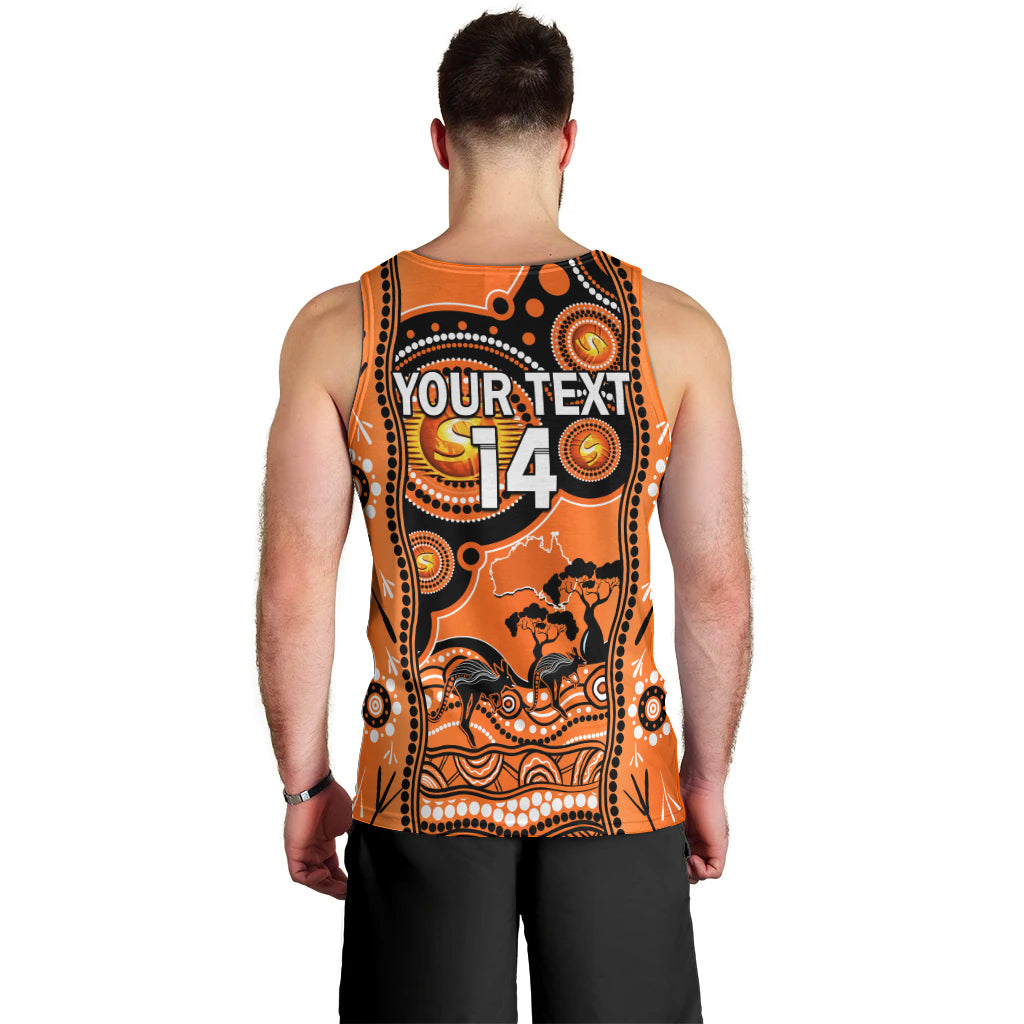 Custom Perth Scorchers Cricket Men Tank Top Happy Australia Day Aboriginal Art - Vibe Hoodie Shop