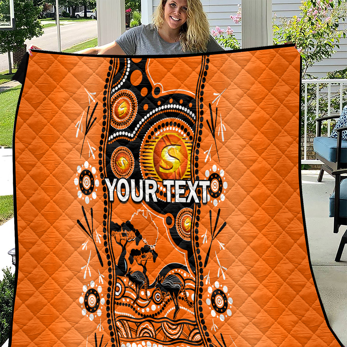 Custom Perth Scorchers Cricket Quilt Happy Australia Day Aboriginal Art - Vibe Hoodie Shop