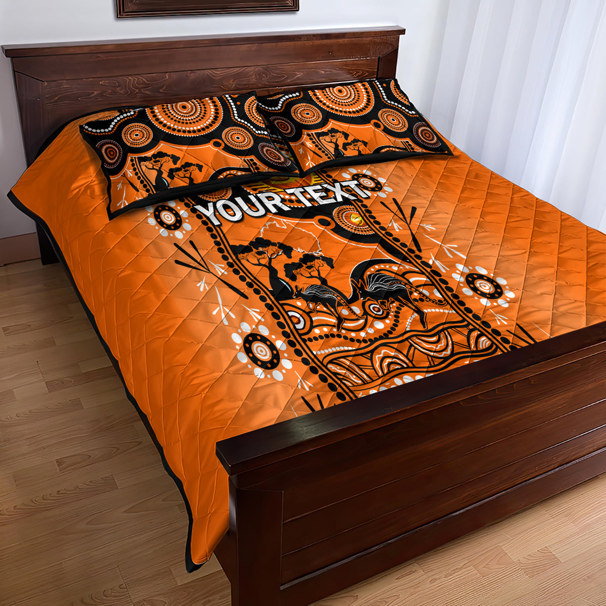 Custom Perth Scorchers Cricket Quilt Bed Set Happy Australia Day Aboriginal Art - Vibe Hoodie Shop