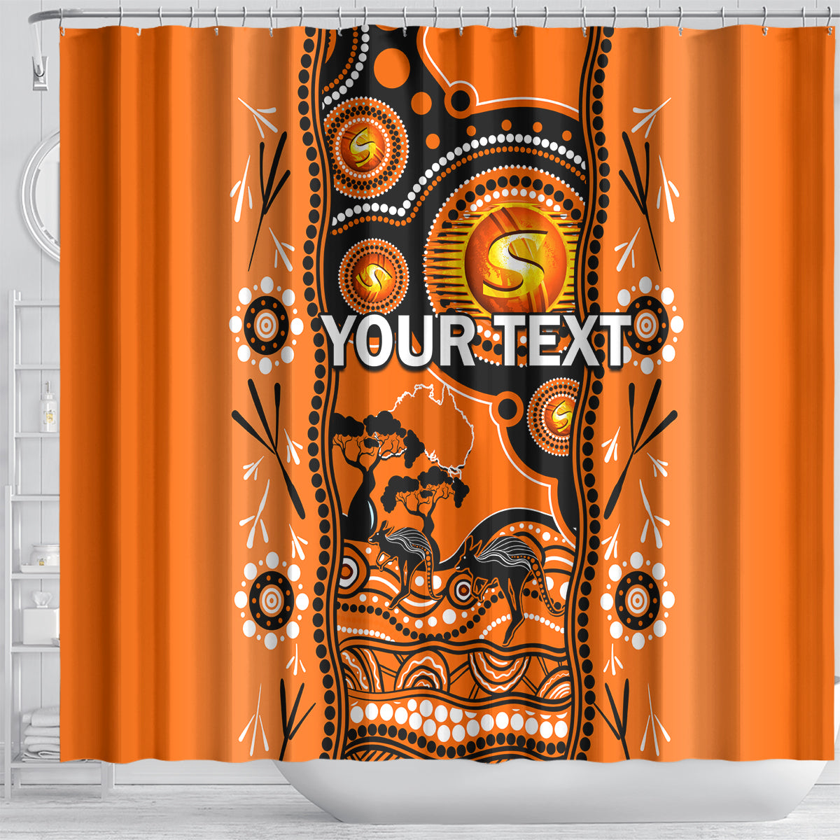 custom-perth-scorchers-cricket-shower-curtain-happy-australia-day-aboriginal-art