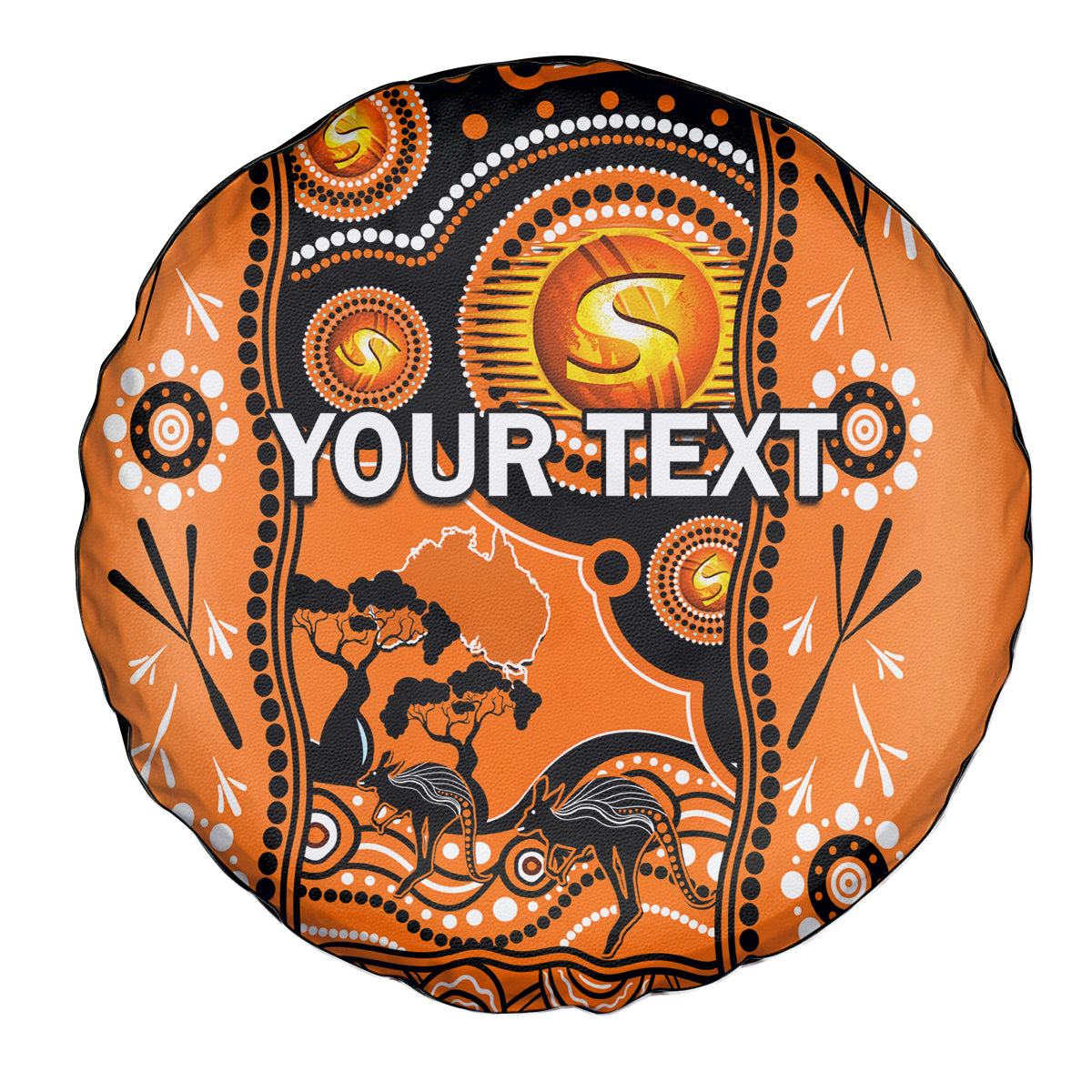 Custom Perth Scorchers Cricket Spare Tire Cover Happy Australia Day Aboriginal Art - Vibe Hoodie Shop