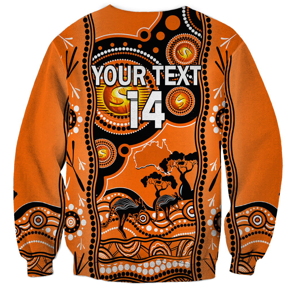 Custom Perth Scorchers Cricket Sweatshirt Happy Australia Day Aboriginal Art - Vibe Hoodie Shop