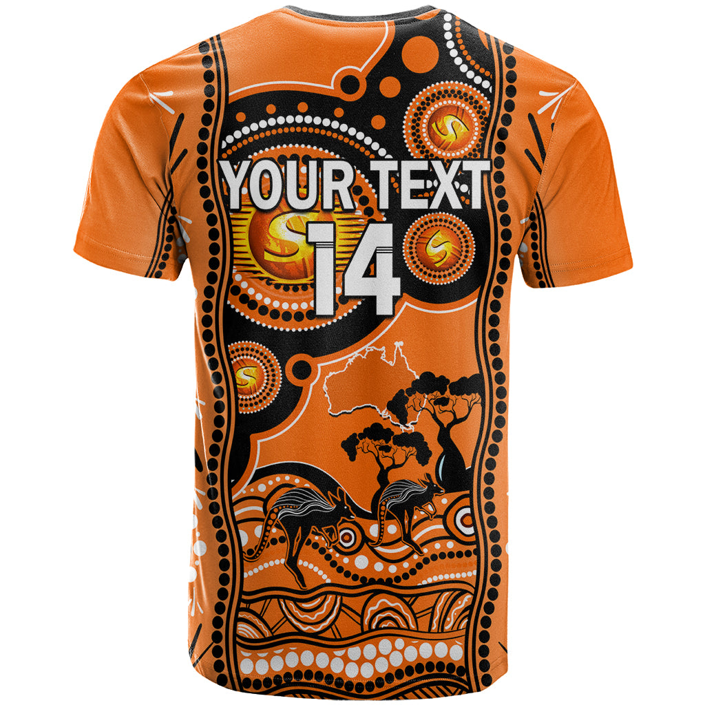 Custom Perth Scorchers Cricket T Shirt Happy Australia Day Aboriginal Art - Vibe Hoodie Shop