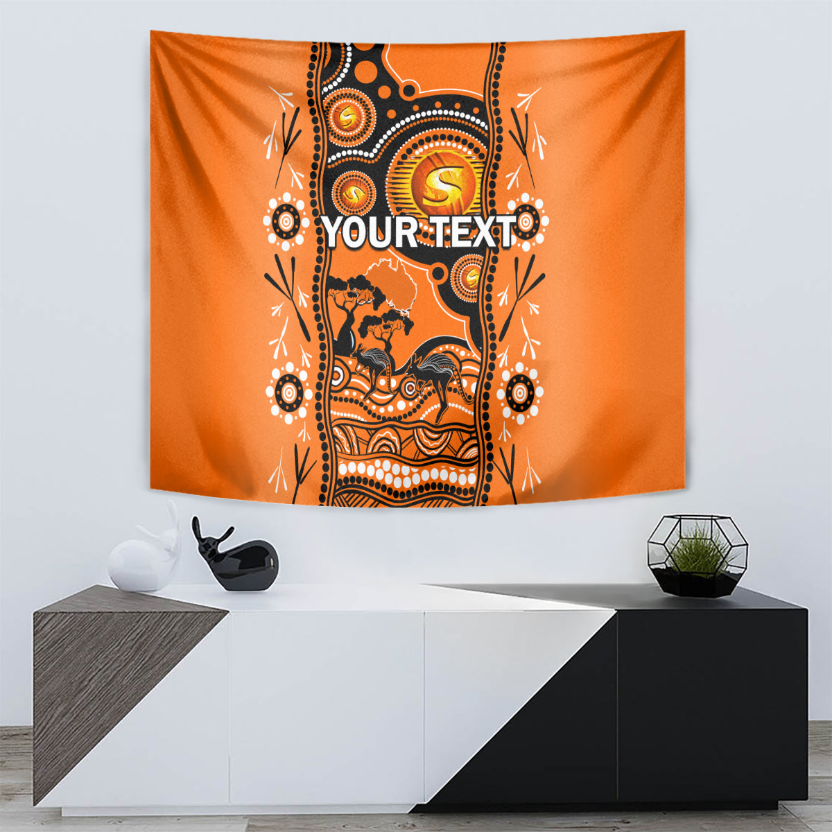 Custom Perth Scorchers Cricket Tapestry Happy Australia Day Aboriginal Art - Vibe Hoodie Shop