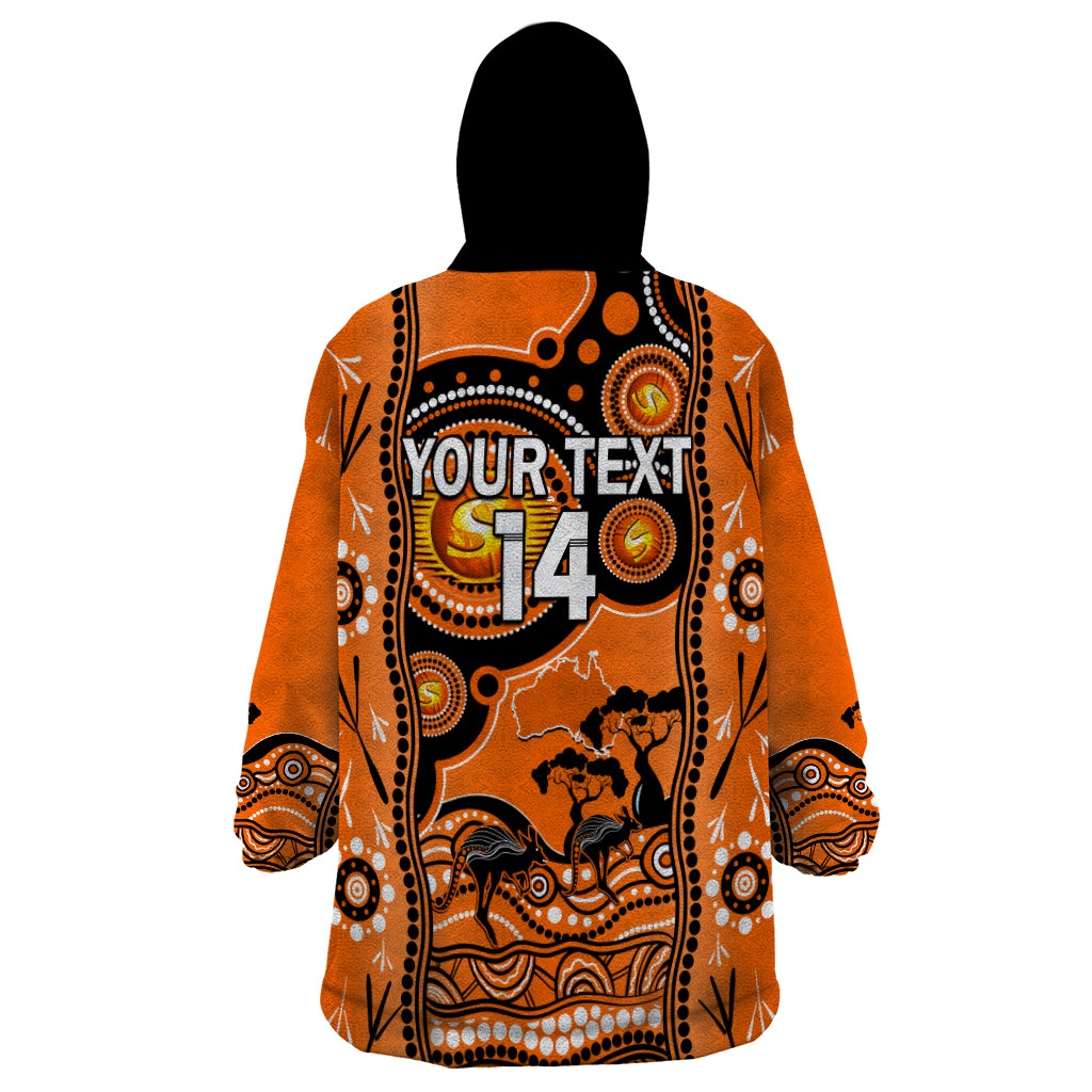 Custom Perth Scorchers Cricket Wearable Blanket Hoodie Happy Australia Day Aboriginal Art - Vibe Hoodie Shop