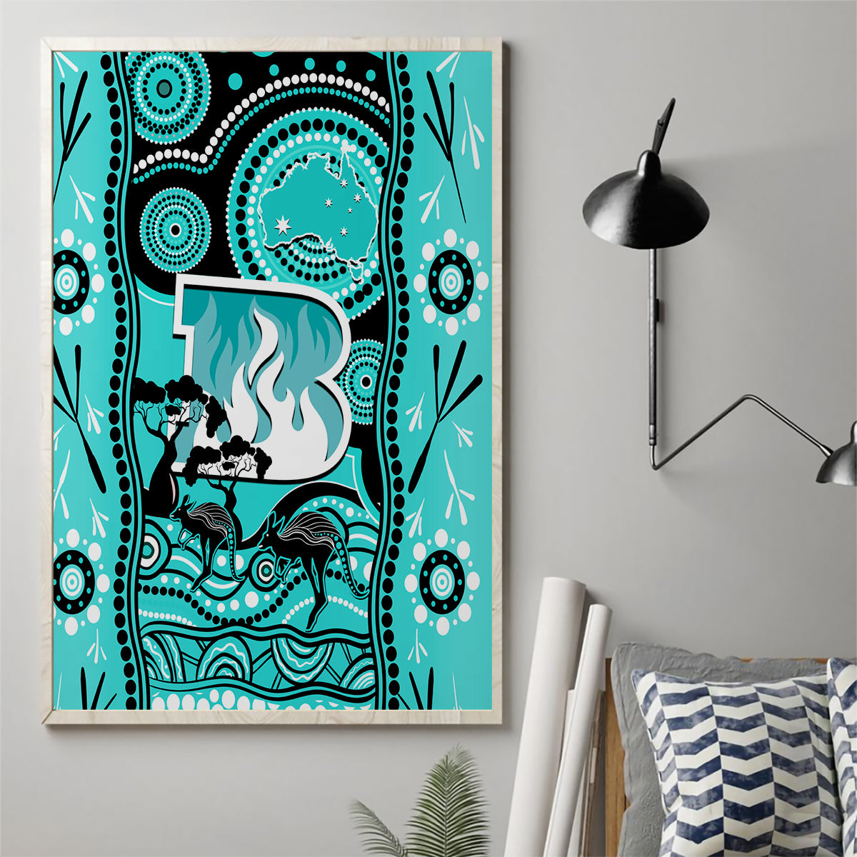 brisbane-heat-cricket-canvas-wall-art-happy-australia-day-aboriginal-art