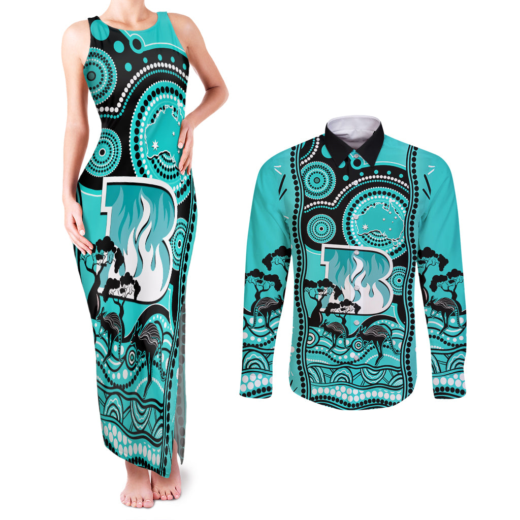 brisbane-heat-cricket-couples-matching-tank-maxi-dress-and-long-sleeve-button-shirt-happy-australia-day-aboriginal-art