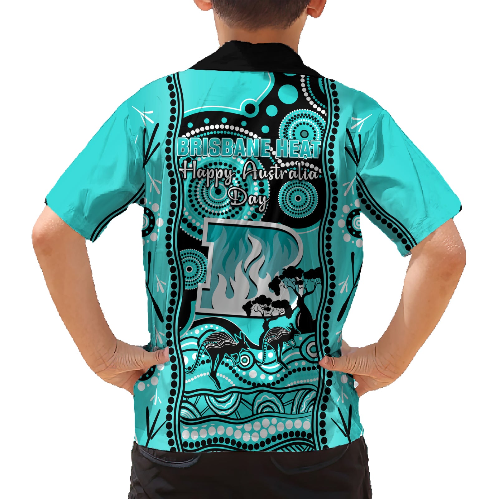 Brisbane Heat Cricket Hawaiian Shirt Happy Australia Day Aboriginal Art - Vibe Hoodie Shop