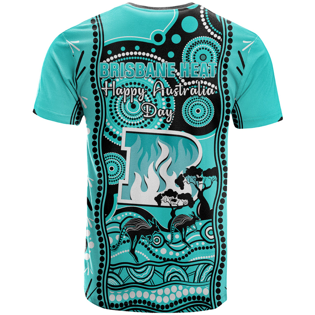 Brisbane Heat Cricket T Shirt Happy Australia Day Aboriginal Art - Vibe Hoodie Shop