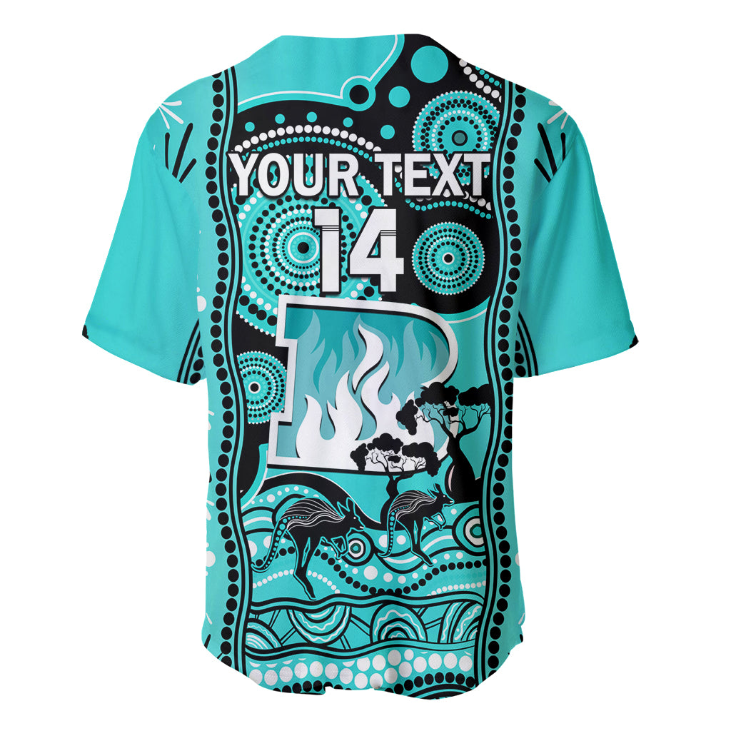 Custom Brisbane Heat Cricket Baseball Jersey Happy Australia Day Aboriginal Art - Vibe Hoodie Shop