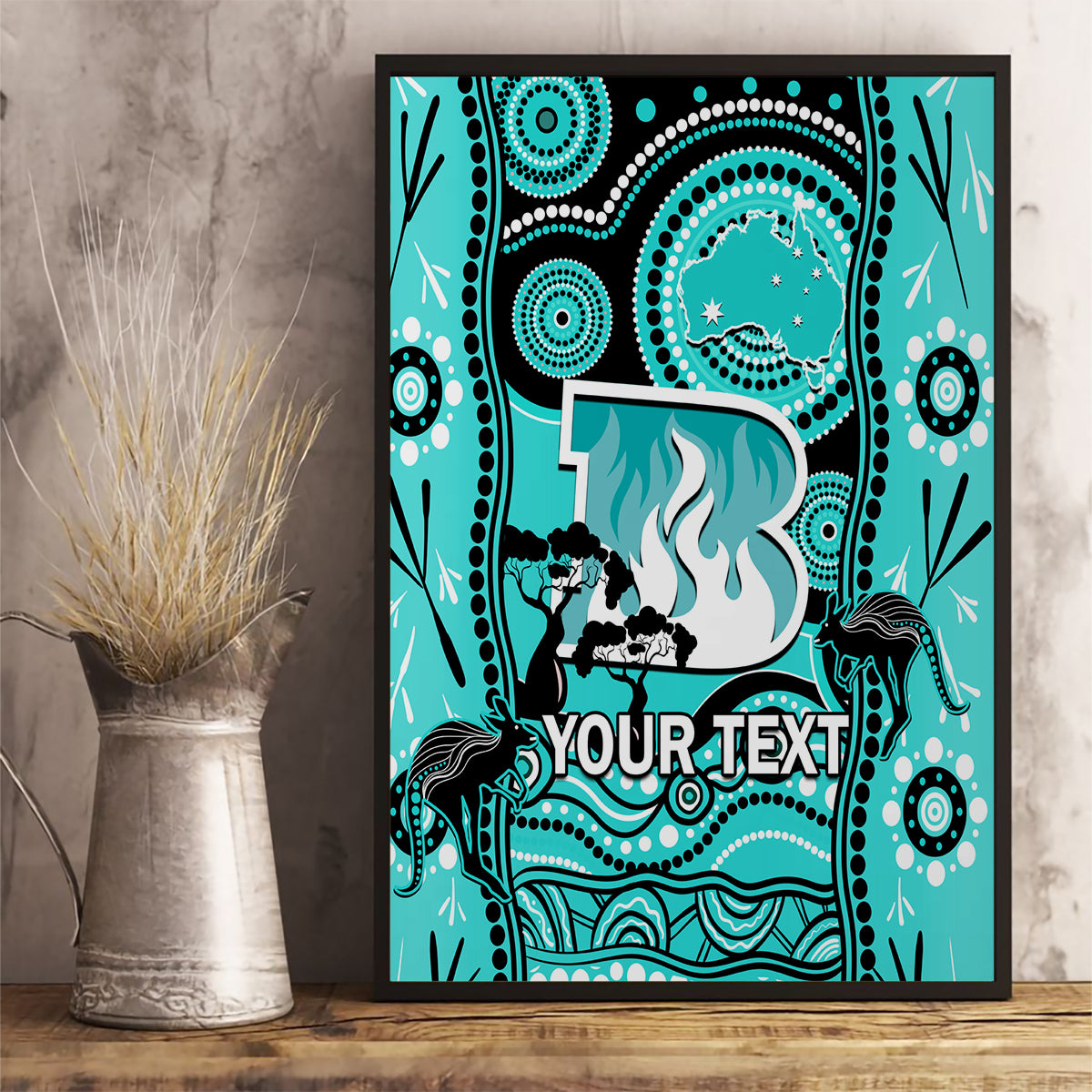 custom-brisbane-heat-cricket-canvas-wall-art-happy-australia-day-aboriginal-art