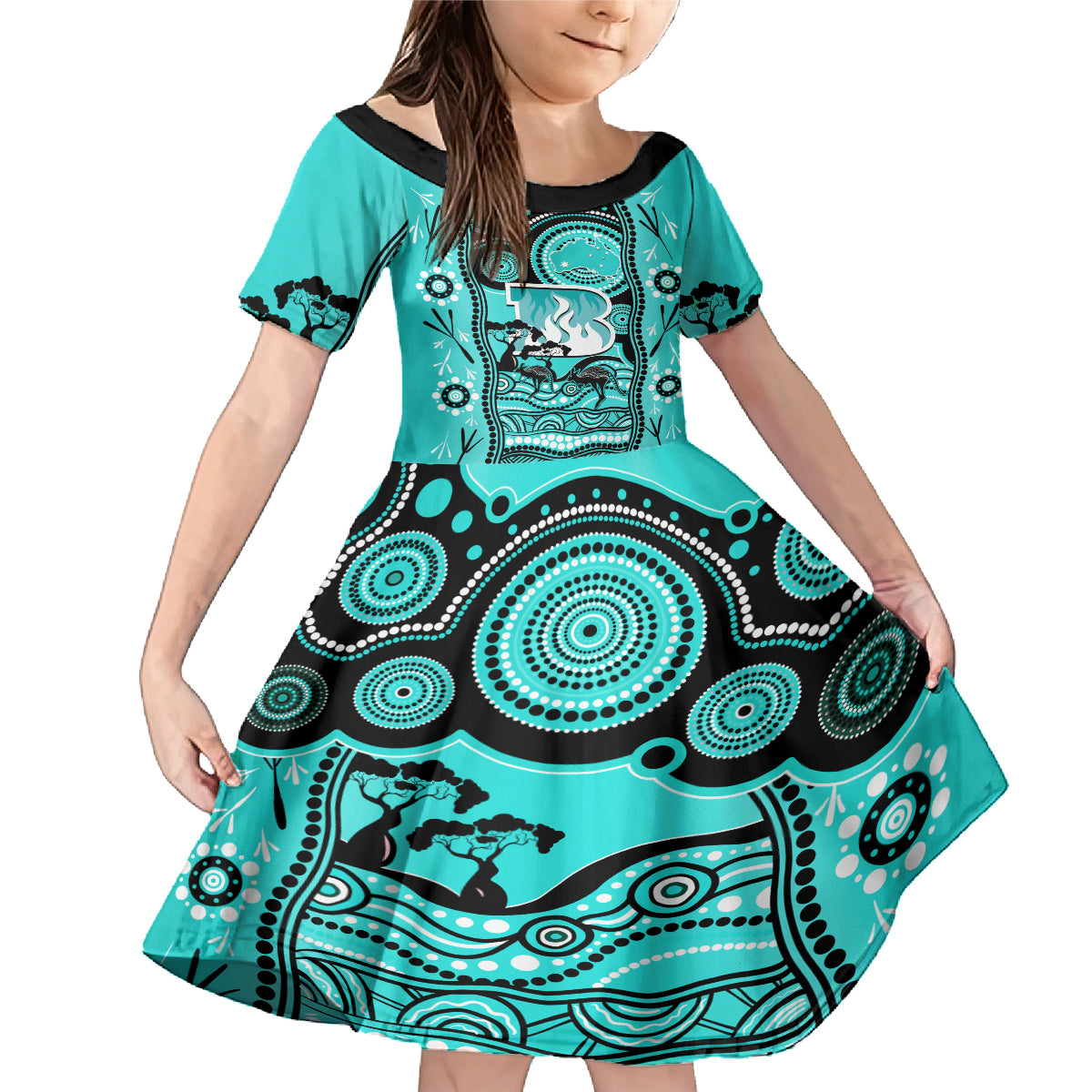 custom-brisbane-heat-cricket-family-matching-mermaid-dress-and-hawaiian-shirt-happy-australia-day-aboriginal-art