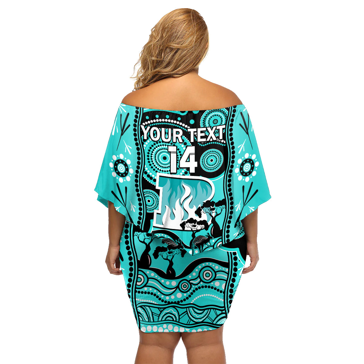 custom-brisbane-heat-cricket-family-matching-off-shoulder-short-dress-and-hawaiian-shirt-happy-australia-day-aboriginal-art