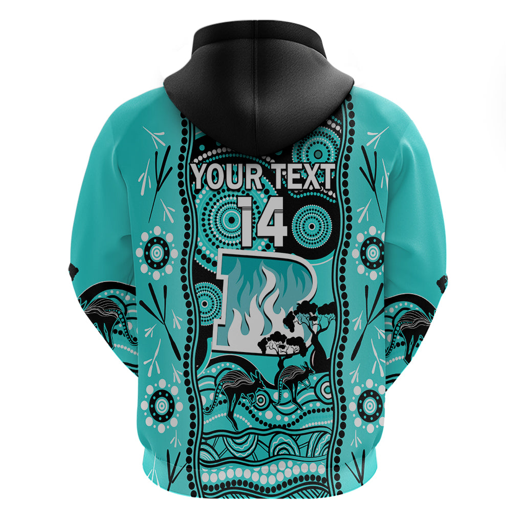 Custom Brisbane Heat Cricket Hoodie Happy Australia Day Aboriginal Art - Vibe Hoodie Shop