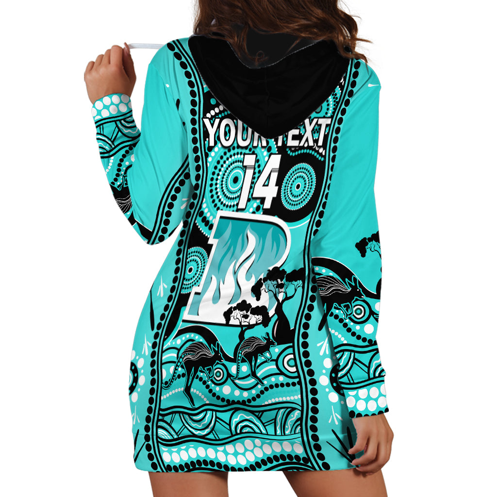 Custom Brisbane Heat Cricket Hoodie Dress Happy Australia Day Aboriginal Art - Vibe Hoodie Shop