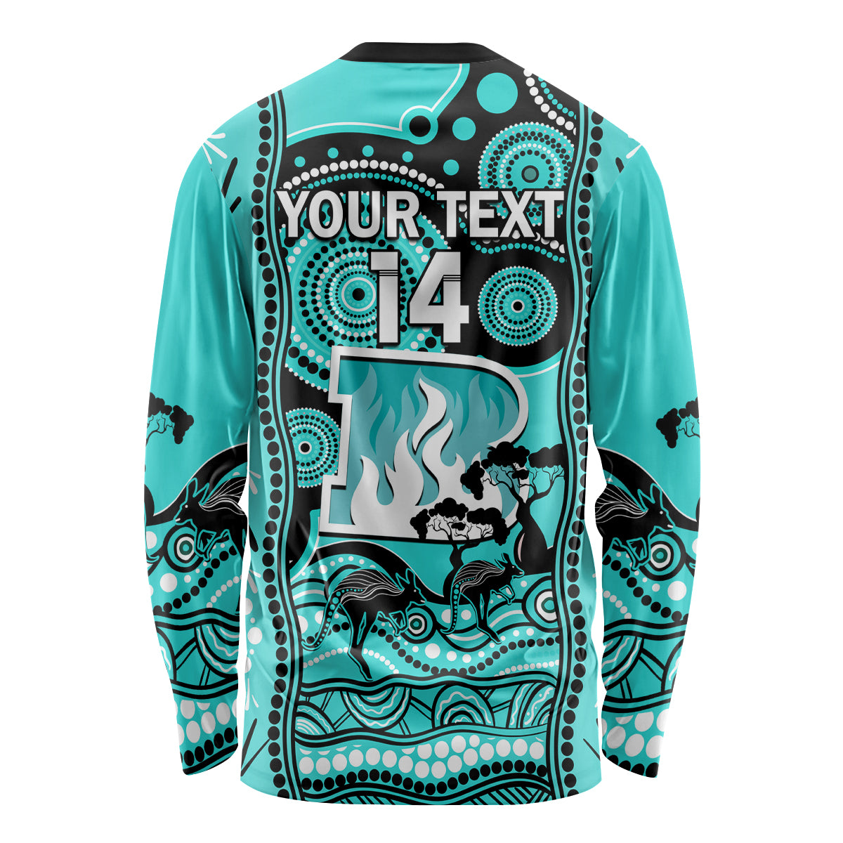 Custom Brisbane Heat Cricket Long Sleeve Shirt Happy Australia Day Aboriginal Art - Vibe Hoodie Shop