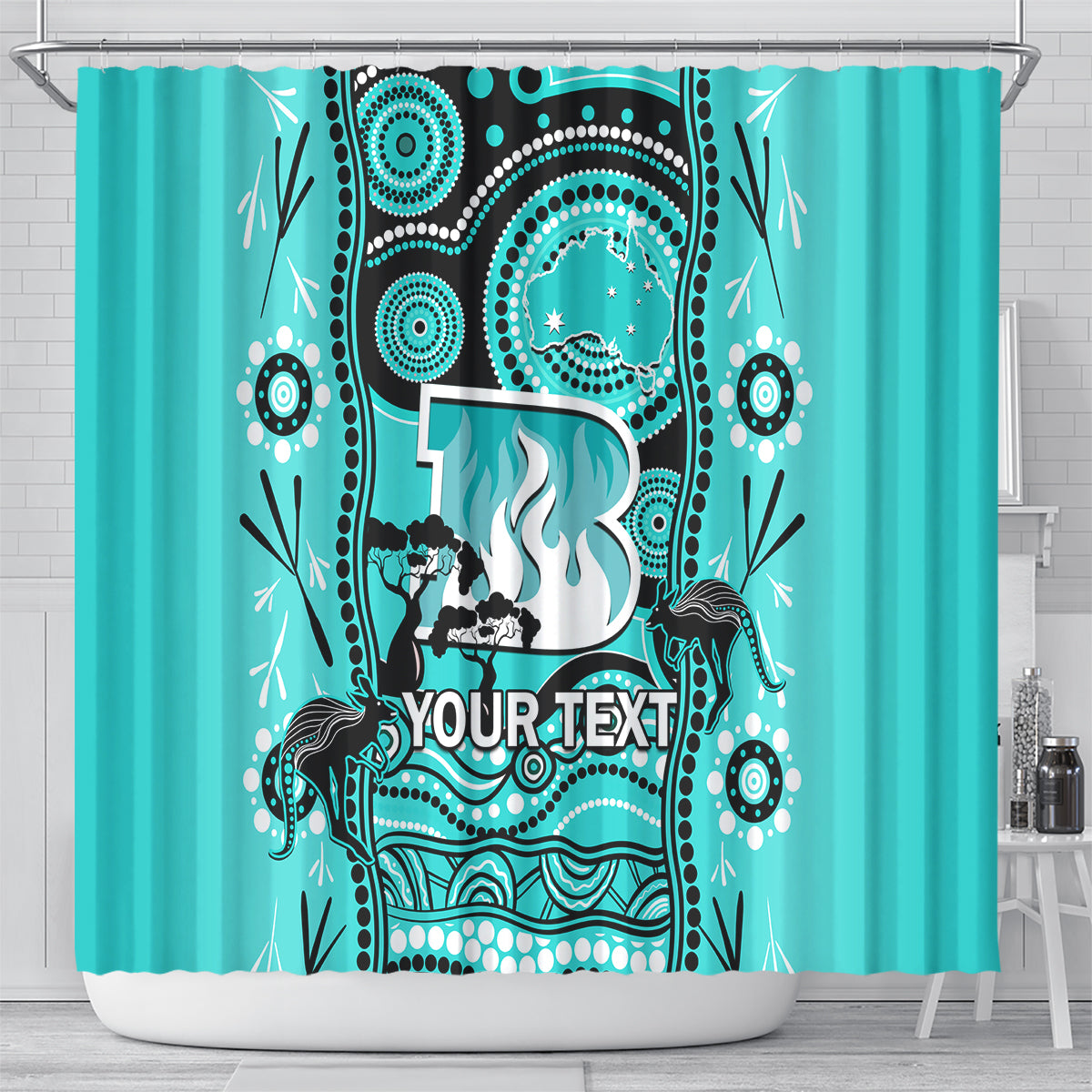 custom-brisbane-heat-cricket-shower-curtain-happy-australia-day-aboriginal-art