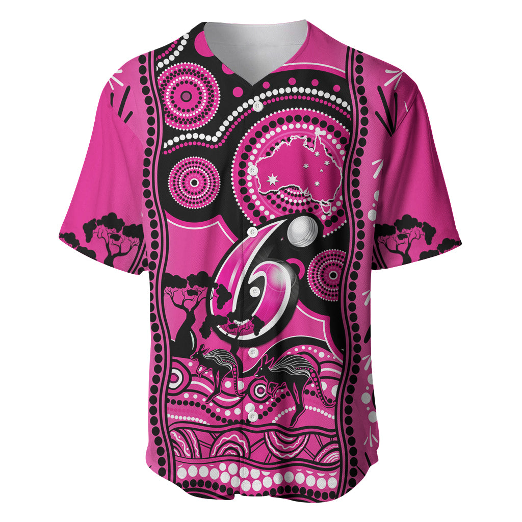 Sydney Sixers Cricket Baseball Jersey Happy Australia Day Aboriginal Art - Vibe Hoodie Shop