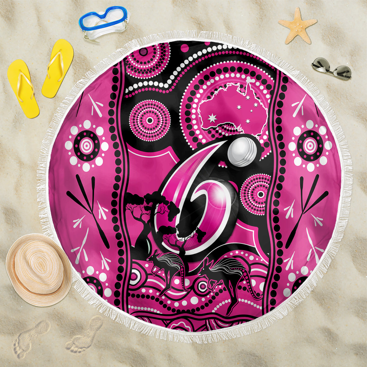 sydney-sixers-cricket-beach-blanket-happy-australia-day-aboriginal-art