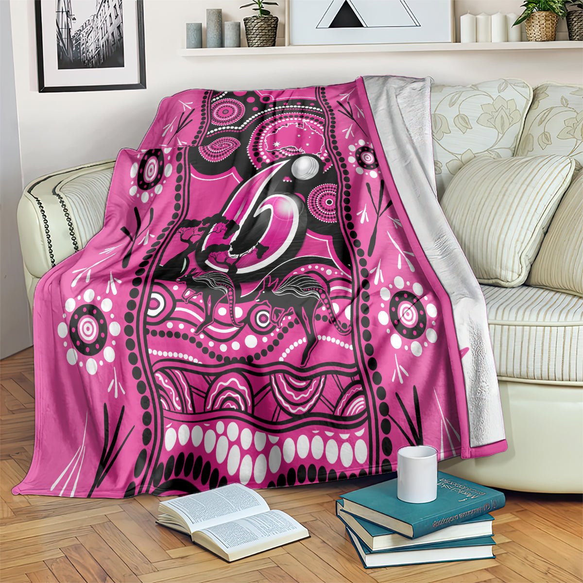 Sydney Sixers Cricket Blanket Happy Australia Day Aboriginal Art - Vibe Hoodie Shop