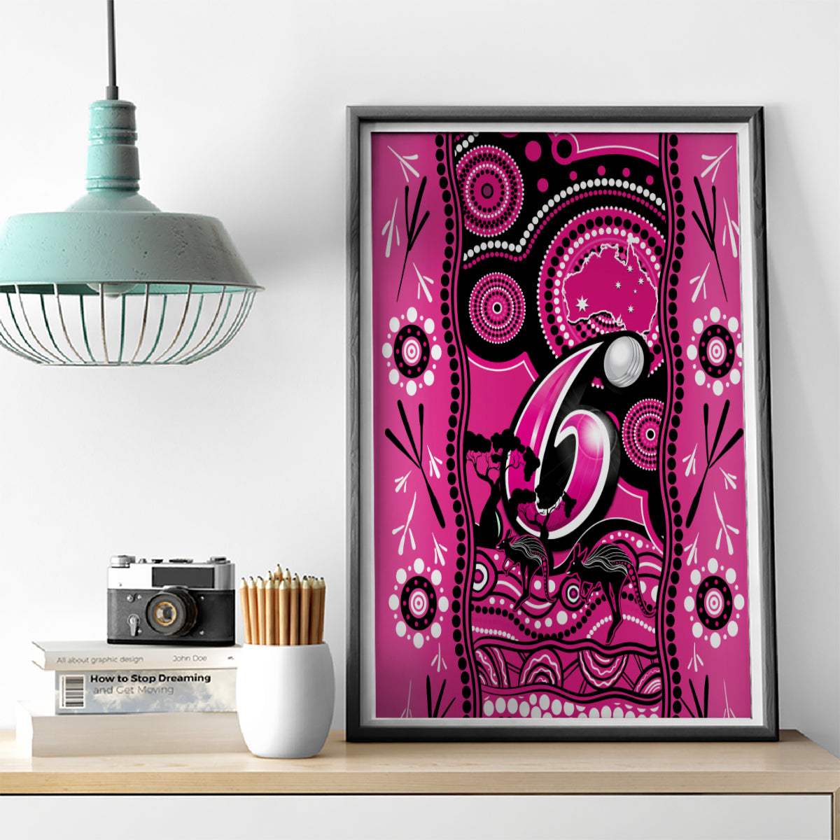 sydney-sixers-cricket-canvas-wall-art-happy-australia-day-aboriginal-art