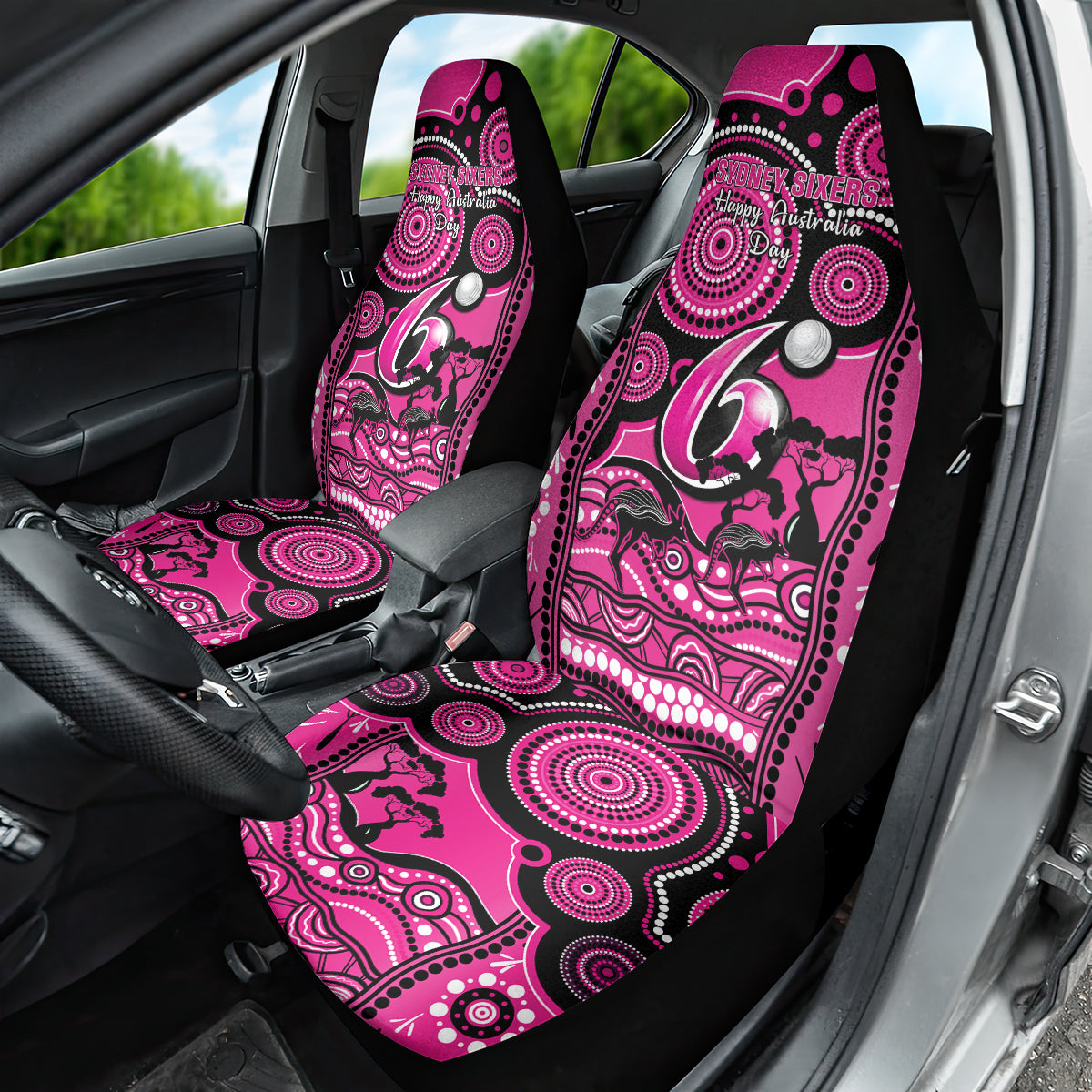 Sydney Sixers Cricket Car Seat Cover Happy Australia Day Aboriginal Art - Vibe Hoodie Shop