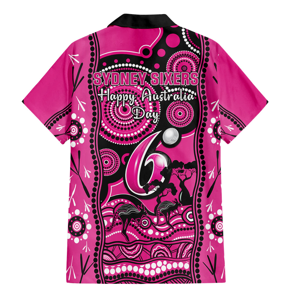 sydney-sixers-cricket-family-matching-mermaid-dress-and-hawaiian-shirt-happy-australia-day-aboriginal-art