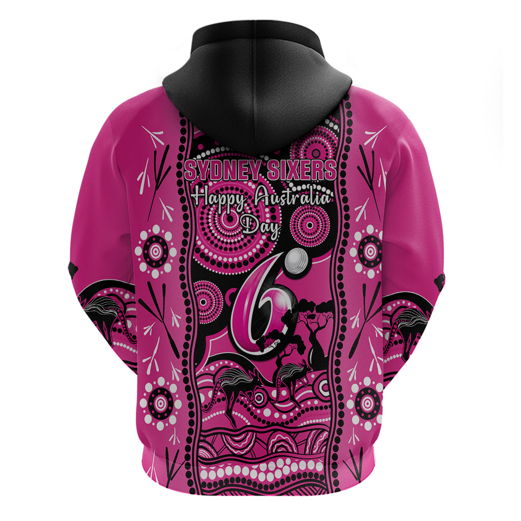 Sydney Sixers Cricket Hoodie Happy Australia Day Aboriginal Art - Vibe Hoodie Shop