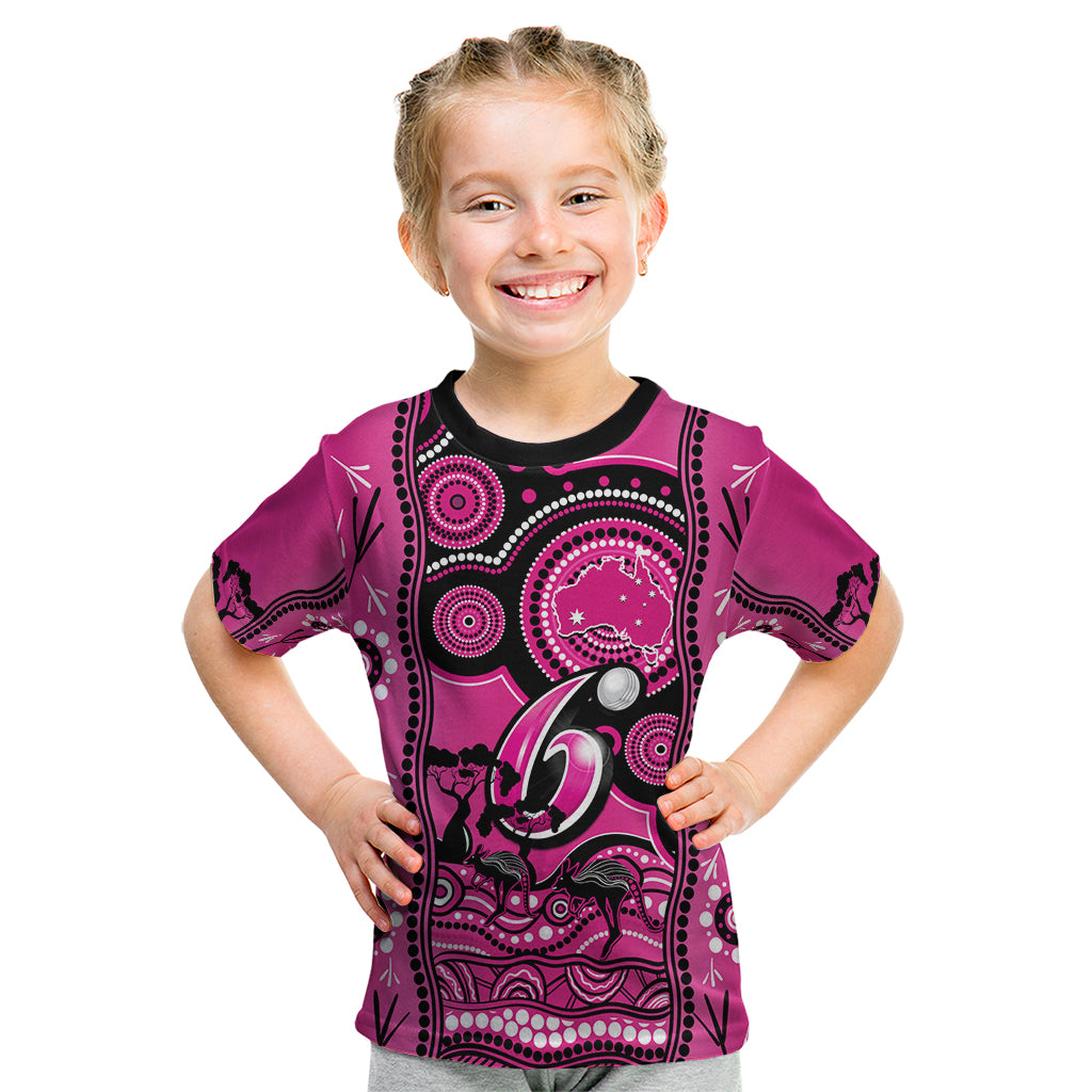 Sydney Sixers Cricket Kid T Shirt Happy Australia Day Aboriginal Art - Vibe Hoodie Shop