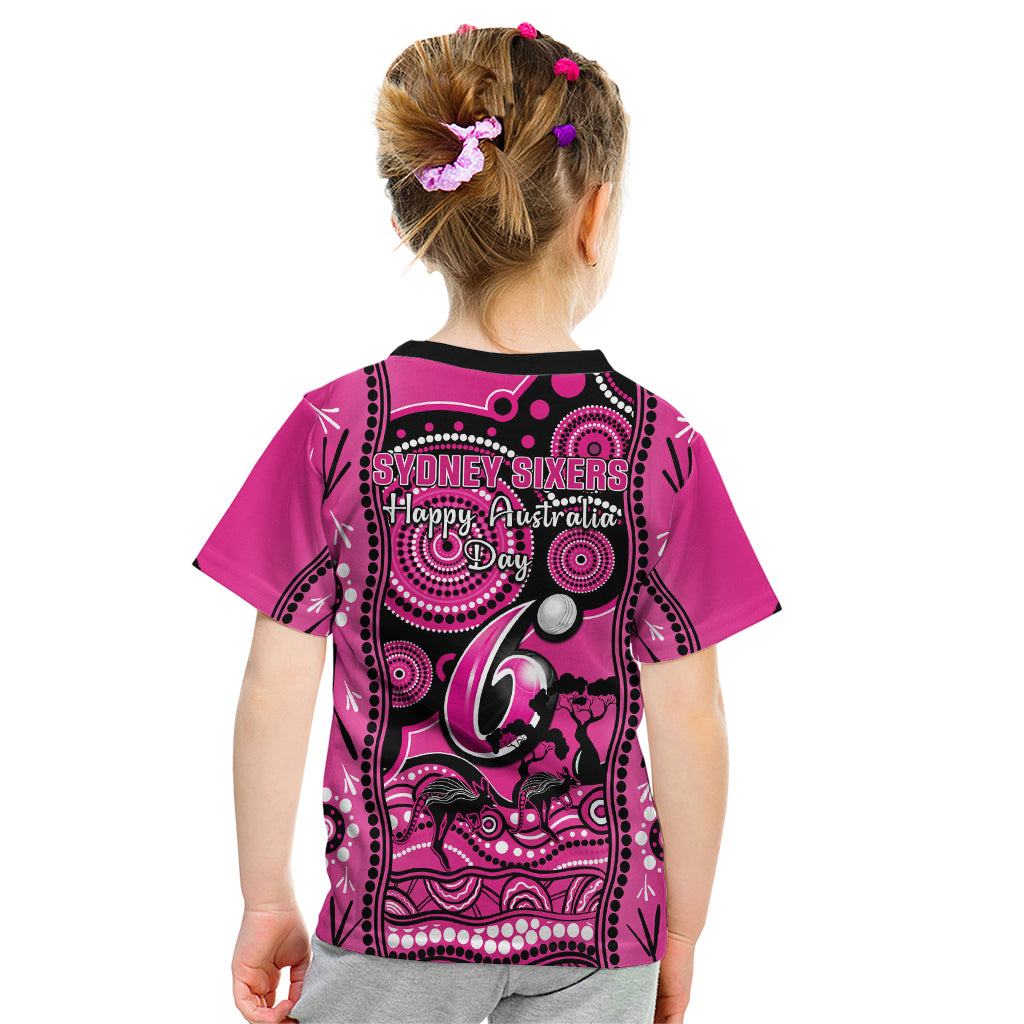 Sydney Sixers Cricket Kid T Shirt Happy Australia Day Aboriginal Art - Vibe Hoodie Shop