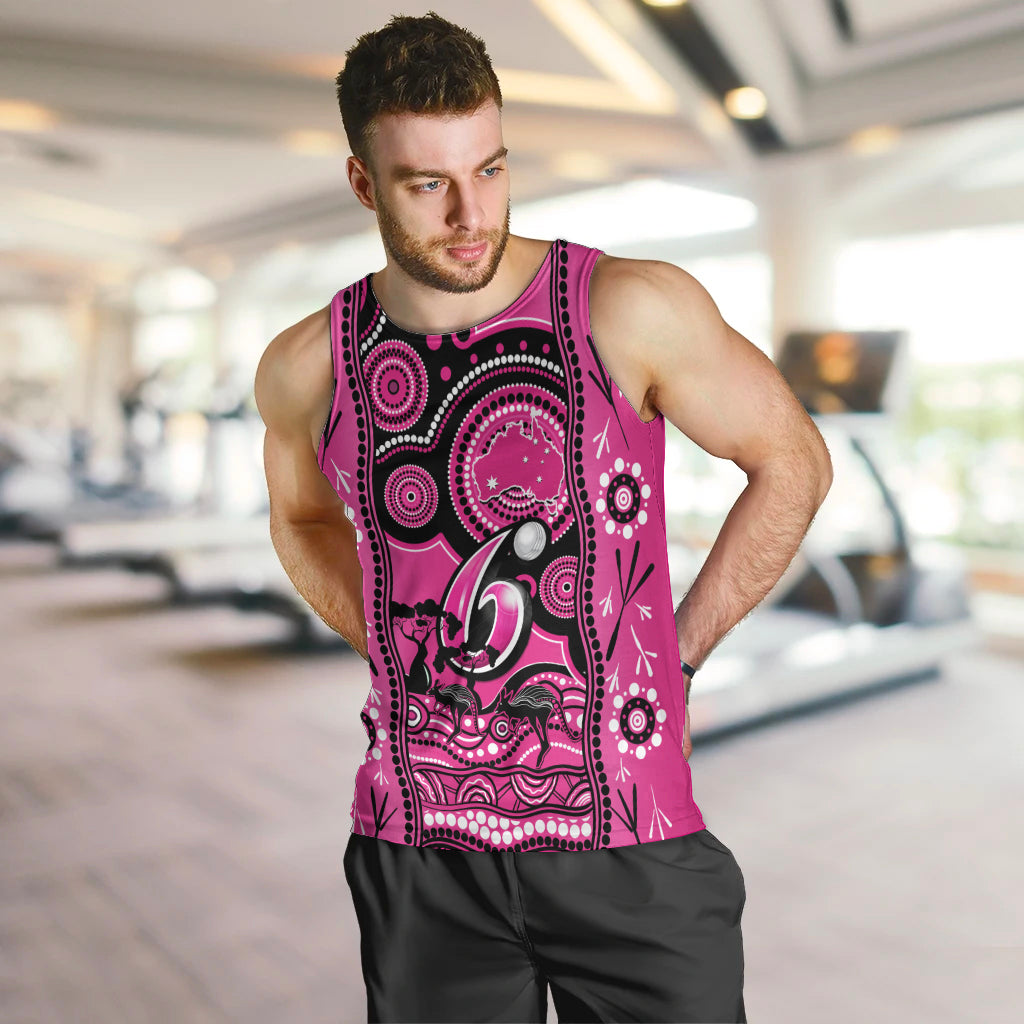 Sydney Sixers Cricket Men Tank Top Happy Australia Day Aboriginal Art - Vibe Hoodie Shop