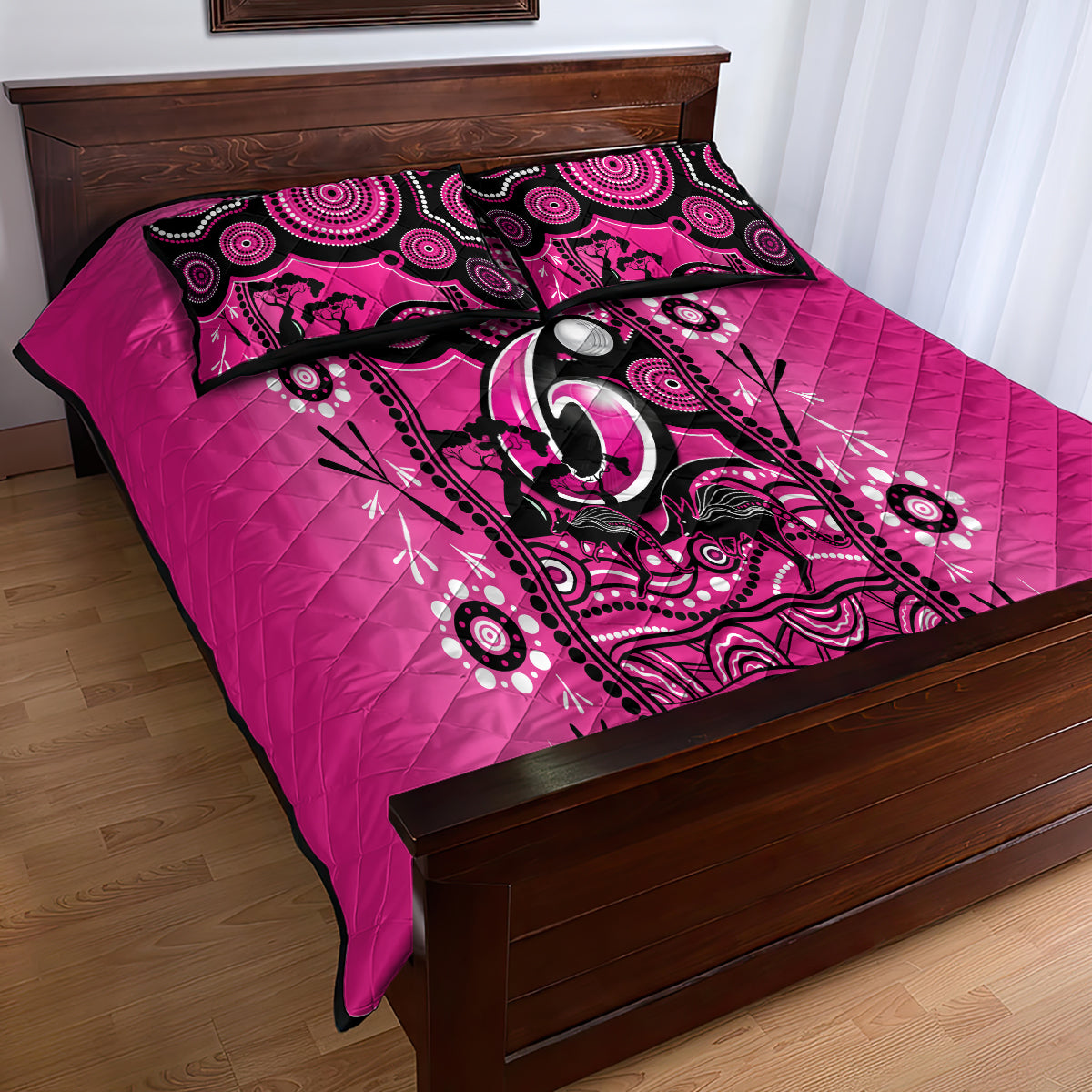 Sydney Sixers Cricket Quilt Bed Set Happy Australia Day Aboriginal Art - Vibe Hoodie Shop