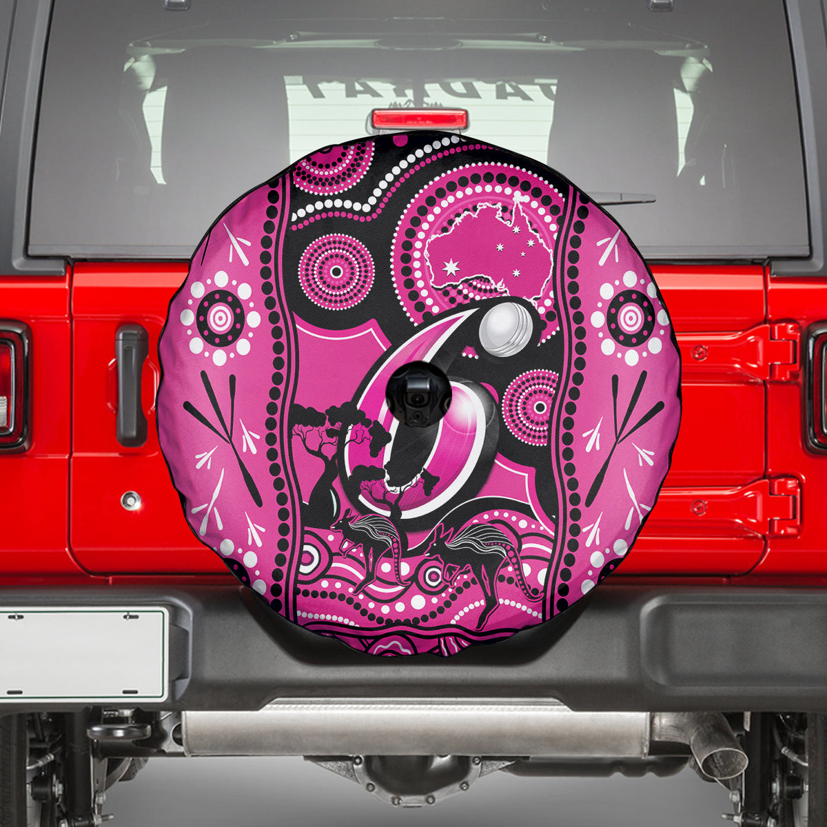 Sydney Sixers Cricket Spare Tire Cover Happy Australia Day Aboriginal Art - Vibe Hoodie Shop