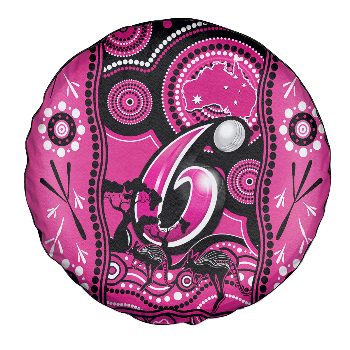 Sydney Sixers Cricket Spare Tire Cover Happy Australia Day Aboriginal Art - Vibe Hoodie Shop