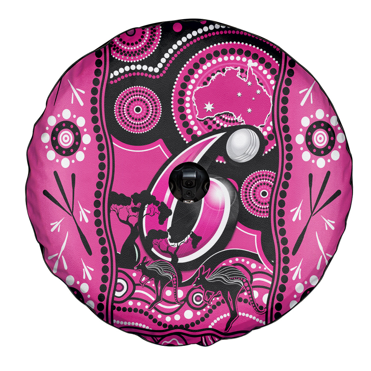 Sydney Sixers Cricket Spare Tire Cover Happy Australia Day Aboriginal Art - Vibe Hoodie Shop