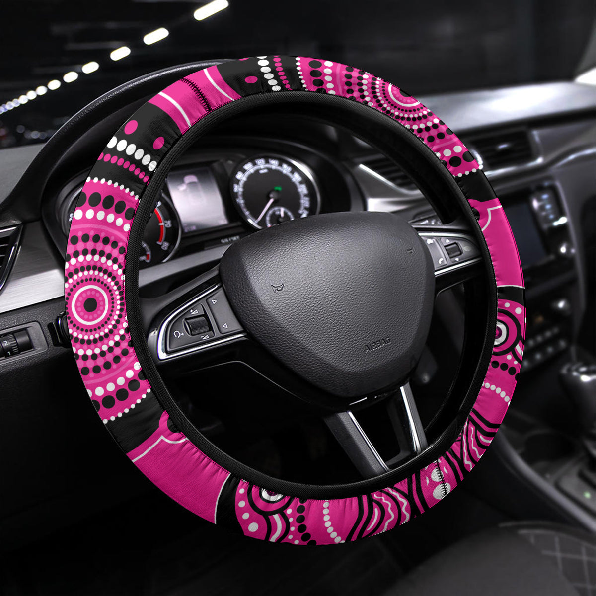 Sydney Sixers Cricket Steering Wheel Cover Happy Australia Day Aboriginal Art