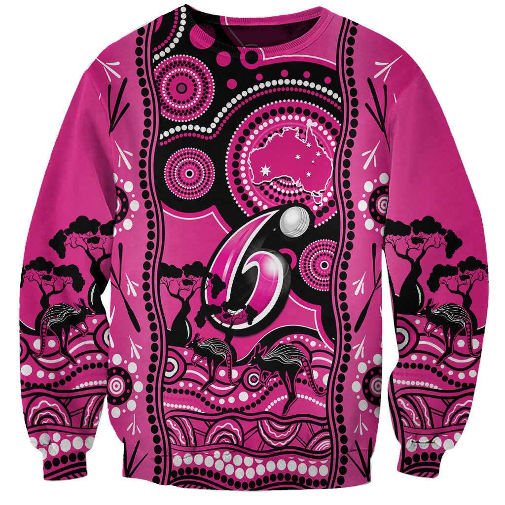 Sydney Sixers Cricket Sweatshirt Happy Australia Day Aboriginal Art - Vibe Hoodie Shop