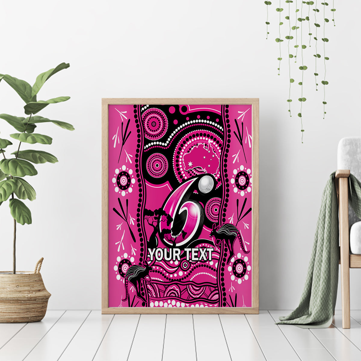 custom-sydney-sixers-cricket-canvas-wall-art-happy-australia-day-aboriginal-art